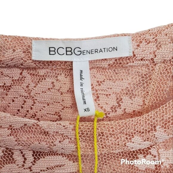 BCBGENERATION Floral Lace Open-back Top Size XSMALL - Picture 15 of 16